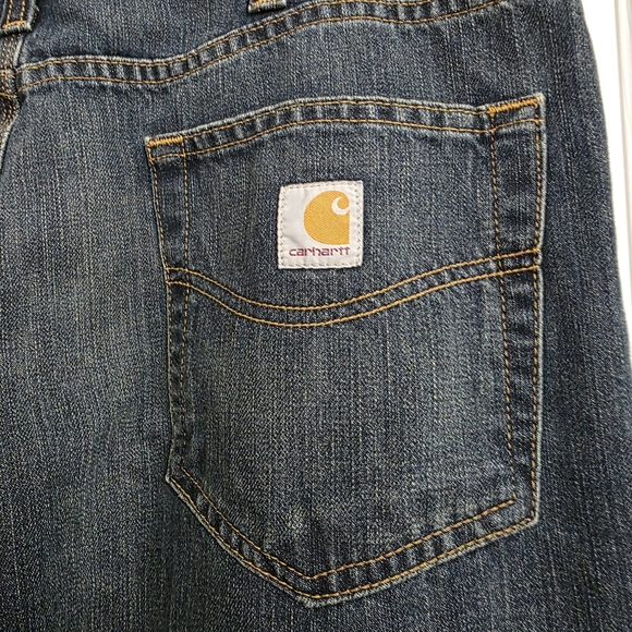 Carhartt Men's Dark Blue Relaxed Fit Holter Jeans, Dark Wash, Size 36x32 - Picture 5 of 6